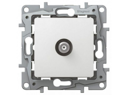 Legrand 764550 - Niloé TV aljzat, "F" típus, végzáró (1 dB), fehér