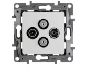 Legrand 764566 - Niloé TV-RD-SAT-SAT csillagpontos aljzat, végzáró (1,5 dB), fehér