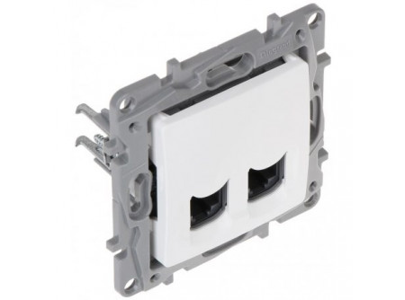 Legrand 764574 - Niloé 2xRJ45 Cat.6 UTP csatlakozóaljzat, fehér