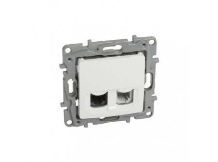 Legrand 764576 - Niloé 2xRJ45 Cat.6 STP körmös aljzat, fehér