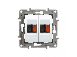 Legrand 764581 - Niloé kettős hangszóró-csatlakozóaljzat, fehér