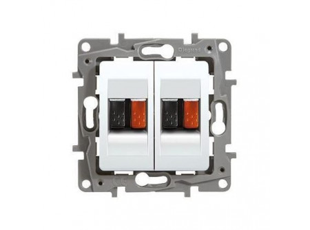 Legrand 764581 - Niloé kettős hangszóró-csatlakozóaljzat, fehér