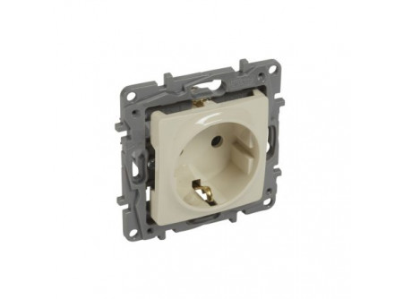 Legrand 764639 - Niloé 2P+F csatlakozóaljzat gyermekvédelem nélkül (csavaros), bézs