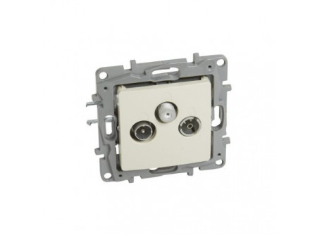 Legrand 764664 - Niloé TV-RD-SAT aljzat átmenő (14dB), bézs