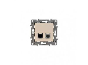 Legrand 764670 - Niloé RJ11 + RJ45 Cat.5 UTP csatlakozóaljzat, bézs