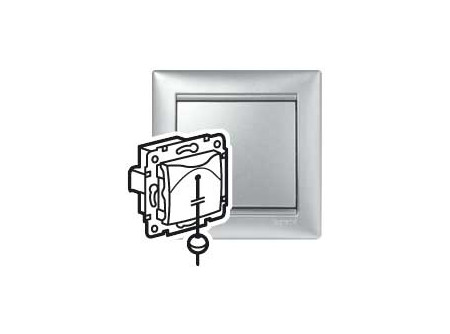 Legrand 770119 - Valena húzózsinóros váltóérintkezős nyomó, alumínium