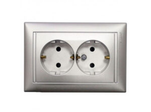 Legrand 770127 - Valena 2x2P+F csatlakozóaljzat gyv alumínium