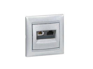 Legrand 770139 - Valena telefoncsatlakozó 2xRJ11 alumínium