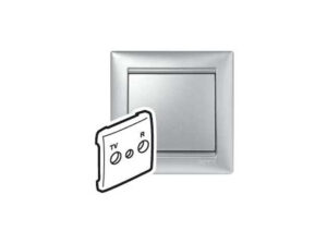 Legrand 770142 - Valena TV-RD burkolat alumínium