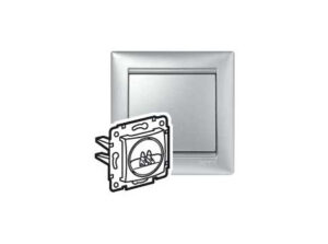 Legrand 770223 - Valena hangszórócsatlakozó 2 kivezetéssel, alumínium