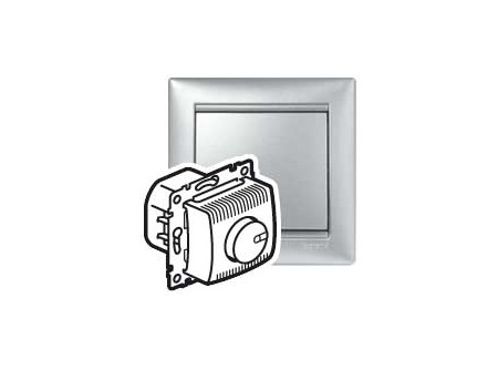 Legrand 770260 - Valena forgatógombos dimmer 100-1000W izzó- és halogénlámpához, alumínium
