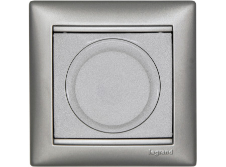 LEGRAND 770263 - Valena forgatógombos fényerőszabályzó  alumínium 2 vezetékes, 300W, LED-hez is
