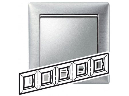 Legrand 770335 - Valena keret ötös, alumetál