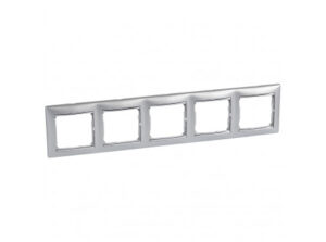 Legrand 770355 - Valena Alumínium / Ezüst, 5-ös vízszintes keret
