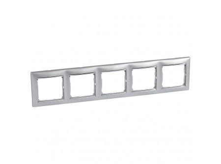 Legrand 770355 - Valena Alumínium / Ezüst, 5-ös vízszintes keret