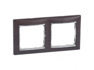 Legrand 770372 - Valena Wenge dekor / Ezüst, 2-es vízszintes keret