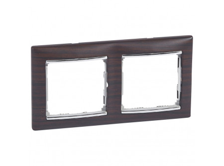 Legrand 770372 - Valena Wenge dekor / Ezüst, 2-es vízszintes keret