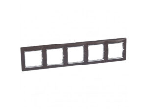 Legrand 770375 - Valena Wenge dekor / Ezüst, 5-ös vízszintes keret