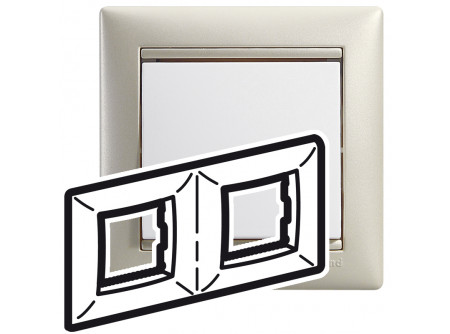 Legrand 770472 - Valena keret kettős, vízszintes, kagylóhéj