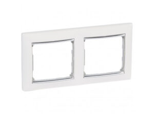 Legrand 770492 - Valena Fehér / Ezüst, 2-es vízszintes keret