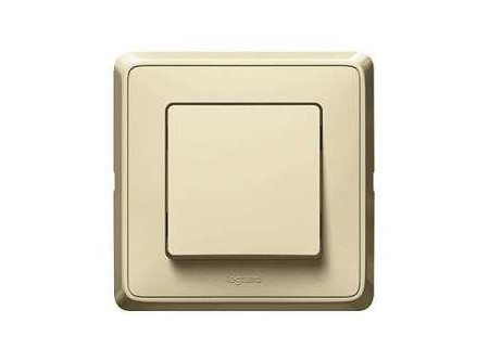 Legrand 773911 - Cariva egypólusú nyomó kerettel bézs