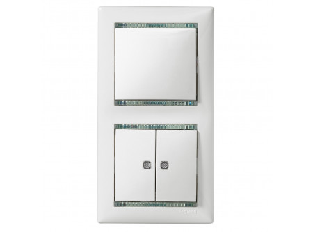 Legrand 774112 - Valena kettős váltókapcsoló jelzőfénnyel, elefántcsont