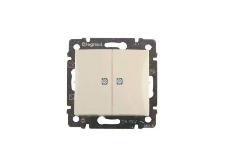 Legrand 774113 - Valena csillárkapcsoló két ellenőrzőfénnyel, elefántcsont