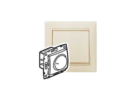 Legrand 774161 - Valena forgatógombos dimmer 40-400W izzó- és halogénlámpához, elefántcsont