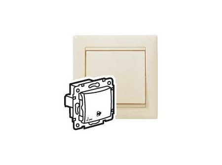 Legrand 774199 - Valena IP44 1P nyomó csengőjeles, elefántcsont