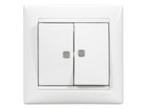 Legrand 774213 - Valena csillárkapcsoló két ellenőrzőfénnyel, fehér