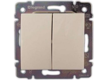Legrand 774308 - Valena kettős váltókapcsoló elefántcsont