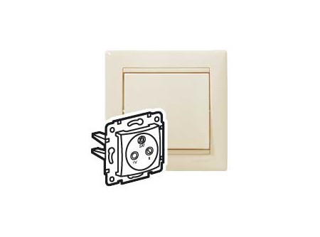 Legrand 774335 - Valena TV-RD-SAT aljzat végz 1,5dB elefántcsont