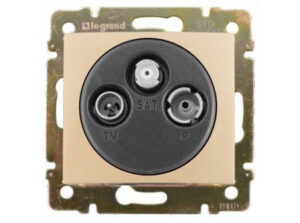 Legrand 774337 - Valena TV-RD-SAT aljzat átmenő 14 dB, elefántcsont
