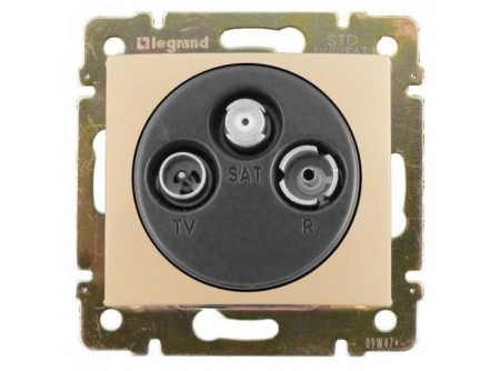 Legrand 774337 - Valena TV-RD-SAT aljzat átmenő 14 dB, elefántcsont