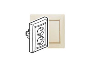 Legrand 774370 - Valena 2x2P+F csatlakozóaljzat elefántcsont