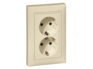 Legrand 774371 - Valena 2x2P+F csatlakozóaljzat gyv elefántcsont