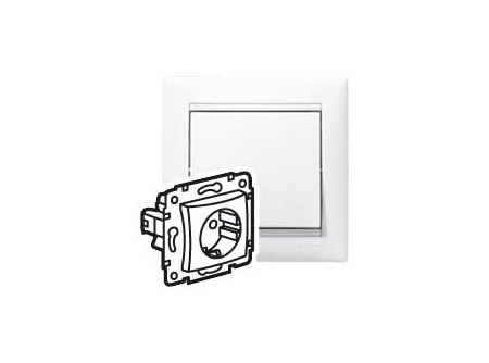 Legrand 774420 - Valena 2P+F csatlakozóaljzat fehér