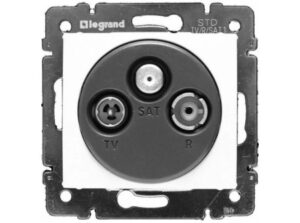 Legrand 774436 - Valena TV-RD-SAT aljzat végzáró 10 dB, fehér