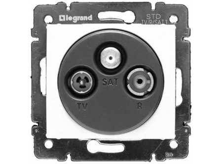 Legrand 774436 - Valena TV-RD-SAT aljzat végzáró 10 dB, fehér