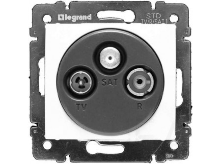 Legrand 774437 - Valena TV-RD-SAT aljzat átmenő 14 dB, fehér