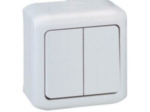 Legrand 782382 - Forix IP44 falon kívüli csillárkapcsoló 10 AX - 250 V~ szürke