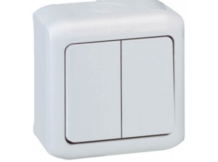 Legrand 782382 - Forix IP44 falon kívüli csillárkapcsoló 10 AX - 250 V~ szürke