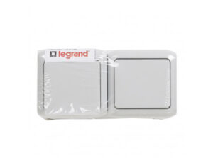 Legrand 782391 - Forix IP44 fk 1P kapcsoló + 2P+F csatlakozóaljzat, csapófedéllel, gyv, szürke