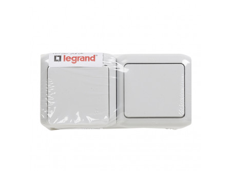 Legrand 782391 - Forix IP44 fk 1P kapcsoló + 2P+F csatlakozóaljzat, csapófedéllel, gyv, szürke