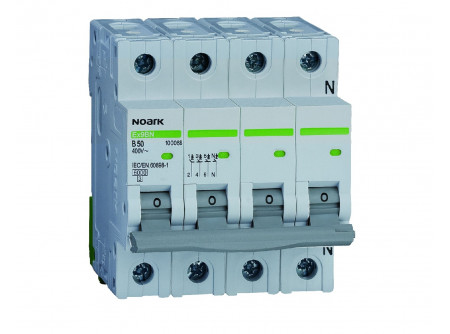 Noark 100268 - Ex9BN 4P D50  kism. 6 kA,D kar.,50 A,4 p.
