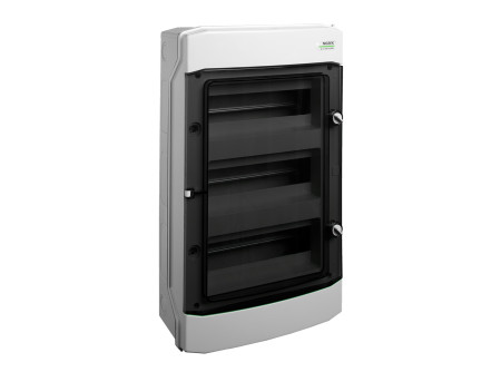 Noark 101496 - PHS 36T Kiselosztó, falon kívüli, IP65, 3 sor, 3x12 modul