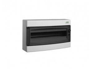 Noark 101499 - PNS 18T Kiselosztó, átlátszó ajtó, falon kívüli, IP40, 1 sor, 18 modul