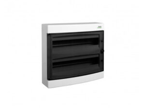 Noark 101500 - PNS 24T Kiselosztó, átlátszó ajtó, falon kívüli, IP40, 2 sor, 2x12 modul