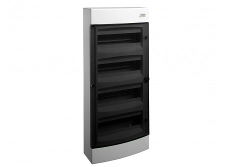 Noark 101503 - PNS 48T Kiselosztó, átlátszó ajtó, falon kívüli, IP40, 4 sor, 4x12 modul