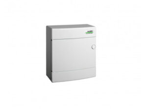 Noark 101504 - PNS 8W Kiselosztó,fehér ajtó,falon kívüli,IP40,1 sor,8 modul